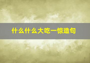 什么什么大吃一惊造句