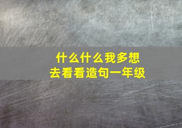 什么什么我多想去看看造句一年级