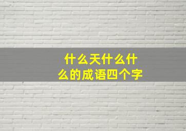 什么天什么什么的成语四个字