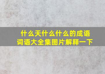 什么天什么什么的成语词语大全集图片解释一下