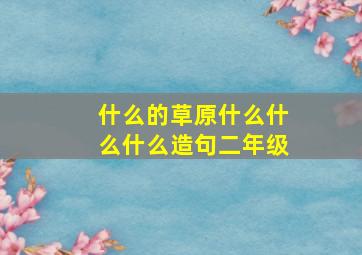 什么的草原什么什么什么造句二年级