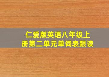 仁爱版英语八年级上册第二单元单词表跟读