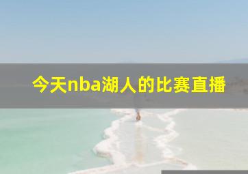 今天nba湖人的比赛直播