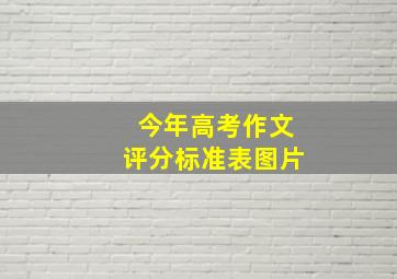 今年高考作文评分标准表图片