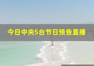 今日中央5台节日预告直播