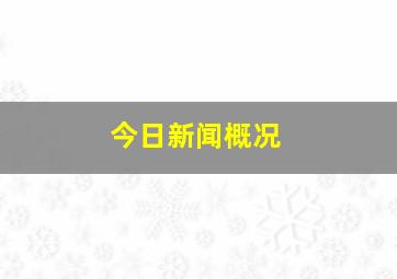 今日新闻概况