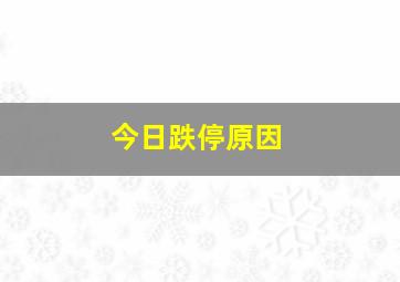 今日跌停原因