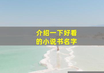 介绍一下好看的小说书名字