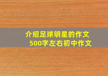 介绍足球明星的作文500字左右初中作文