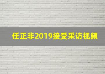 任正非2019接受采访视频