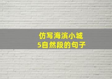 仿写海滨小城5自然段的句子