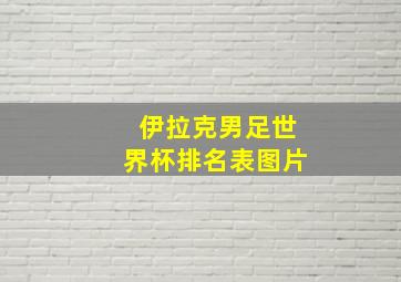 伊拉克男足世界杯排名表图片