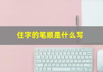 住字的笔顺是什么写