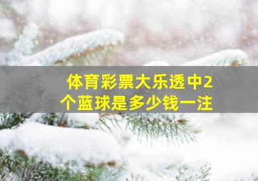 体育彩票大乐透中2个蓝球是多少钱一注