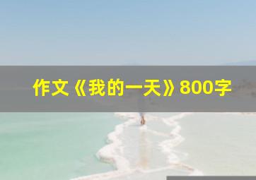 作文《我的一天》800字