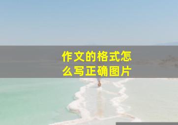 作文的格式怎么写正确图片