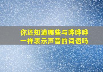 你还知道哪些与哗哗哗一样表示声音的词语吗