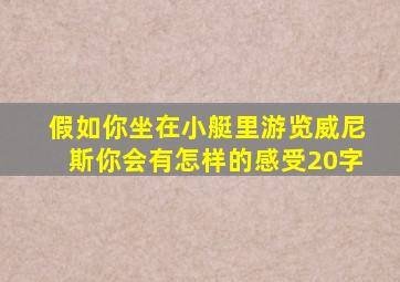 假如你坐在小艇里游览威尼斯你会有怎样的感受20字