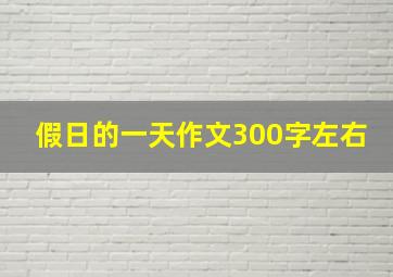 假日的一天作文300字左右