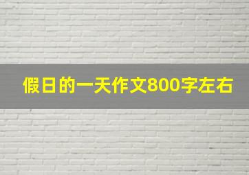 假日的一天作文800字左右