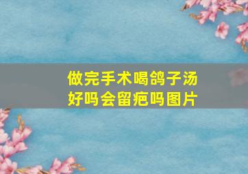 做完手术喝鸽子汤好吗会留疤吗图片