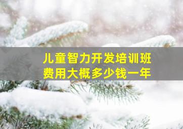 儿童智力开发培训班费用大概多少钱一年