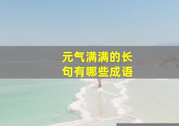 元气满满的长句有哪些成语