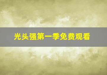 光头强第一季免费观看