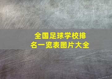 全国足球学校排名一览表图片大全