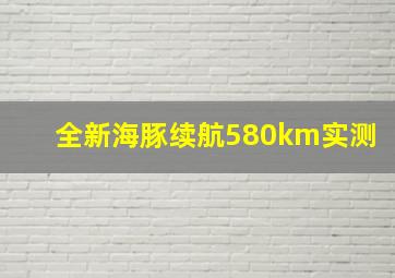 全新海豚续航580km实测