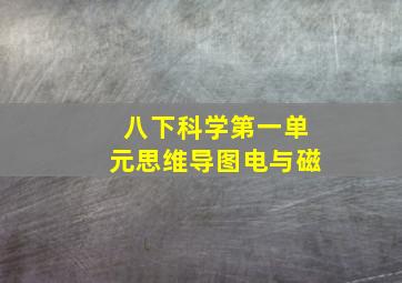 八下科学第一单元思维导图电与磁