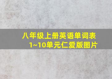 八年级上册英语单词表1~10单元仁爱版图片