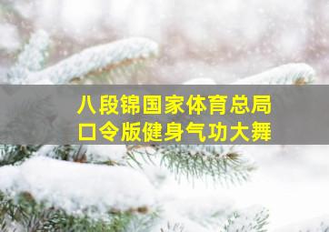 八段锦国家体育总局口令版健身气功大舞