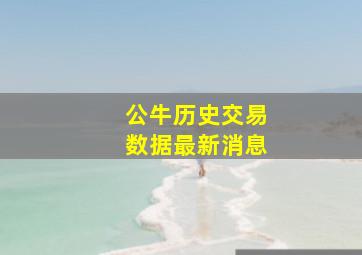 公牛历史交易数据最新消息