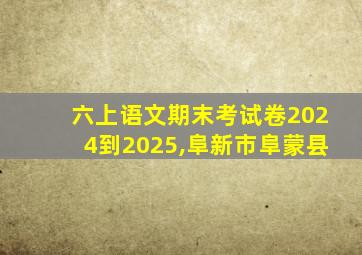 六上语文期末考试卷2024到2025,阜新市阜蒙县