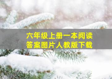 六年级上册一本阅读答案图片人教版下载