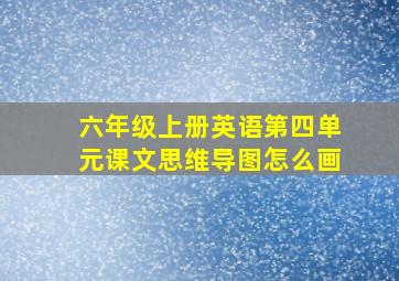 六年级上册英语第四单元课文思维导图怎么画