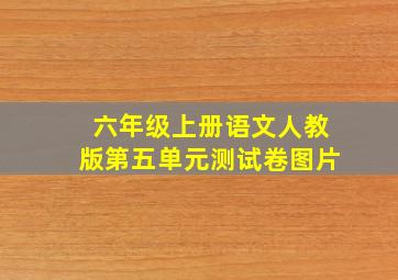 六年级上册语文人教版第五单元测试卷图片