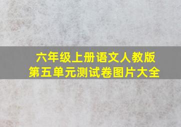 六年级上册语文人教版第五单元测试卷图片大全