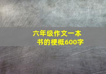 六年级作文一本书的梗概600字