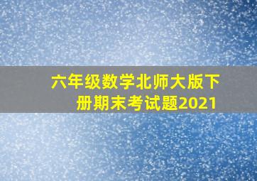 六年级数学北师大版下册期末考试题2021