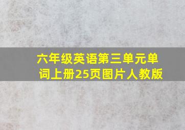 六年级英语第三单元单词上册25页图片人教版