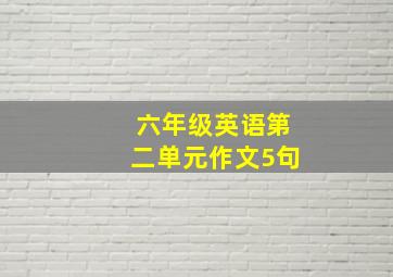 六年级英语第二单元作文5句