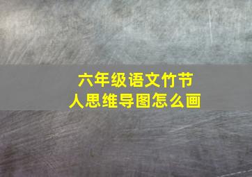 六年级语文竹节人思维导图怎么画