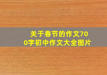 关于春节的作文700字初中作文大全图片