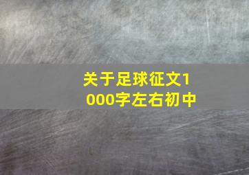 关于足球征文1000字左右初中