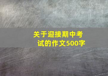 关于迎接期中考试的作文500字