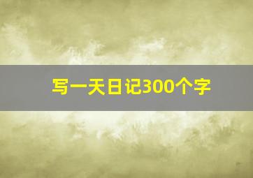 写一天日记300个字