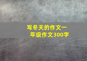 写冬天的作文一年级作文300字