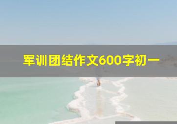 军训团结作文600字初一